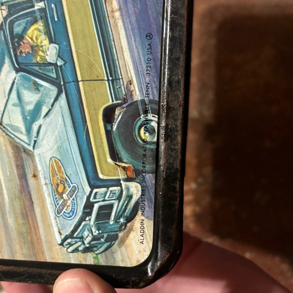 Vintage Aladdin Industries 1981 The Fall Guy Tin Flip-Top Lunchbox w/Thermos - Picture 12 of 17